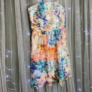 AQUA ❤️ NWT $228 Retail SZ 6 Watercolor Dress